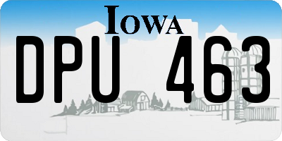 IA license plate DPU463