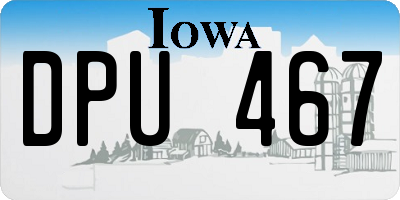 IA license plate DPU467