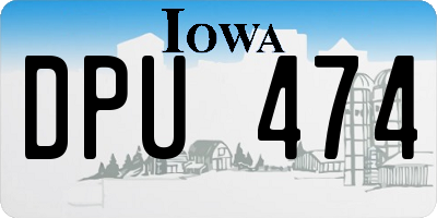 IA license plate DPU474