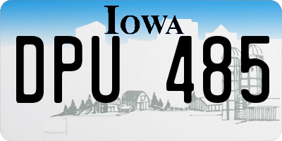 IA license plate DPU485