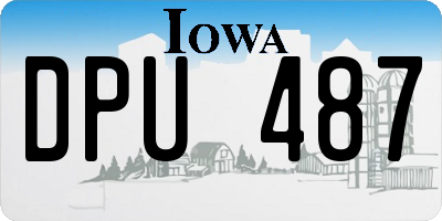 IA license plate DPU487