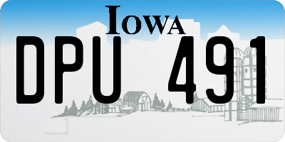 IA license plate DPU491