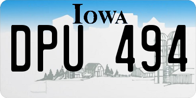 IA license plate DPU494