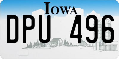 IA license plate DPU496