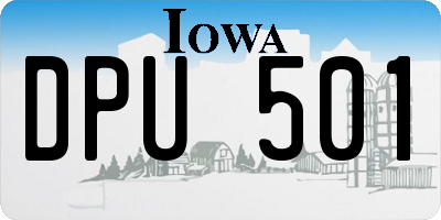 IA license plate DPU501