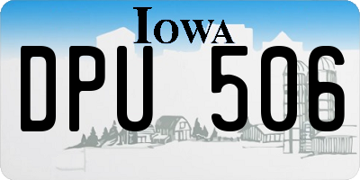 IA license plate DPU506