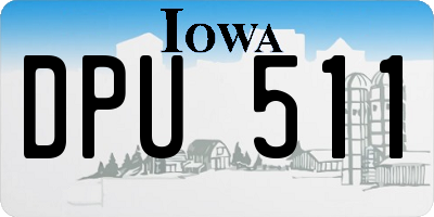 IA license plate DPU511