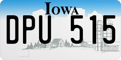 IA license plate DPU515