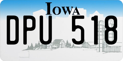 IA license plate DPU518