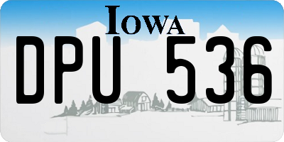 IA license plate DPU536