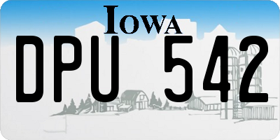 IA license plate DPU542