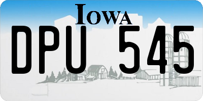 IA license plate DPU545