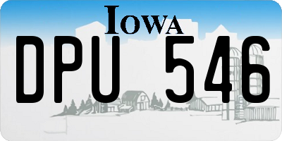 IA license plate DPU546