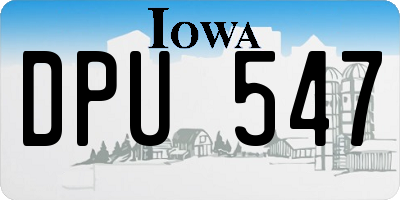 IA license plate DPU547