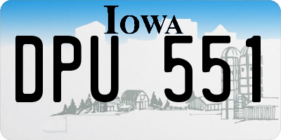 IA license plate DPU551