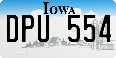 IA license plate DPU554