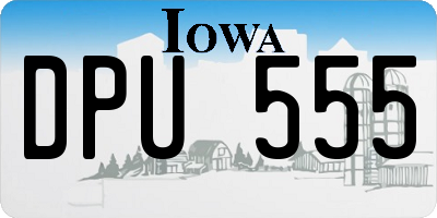IA license plate DPU555