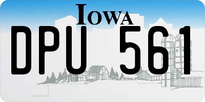 IA license plate DPU561
