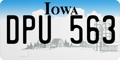 IA license plate DPU563