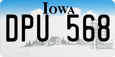IA license plate DPU568