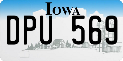 IA license plate DPU569