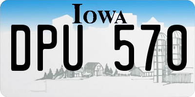 IA license plate DPU570