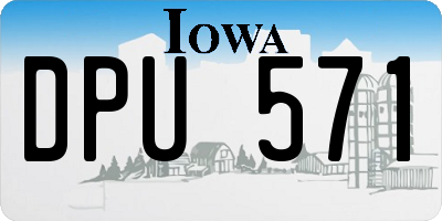 IA license plate DPU571