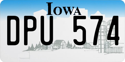 IA license plate DPU574