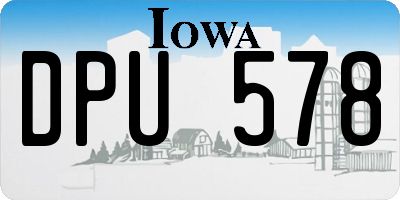 IA license plate DPU578