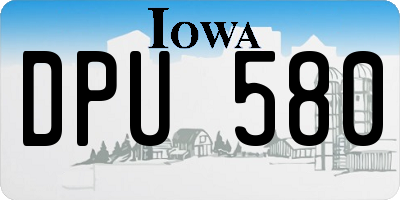 IA license plate DPU580