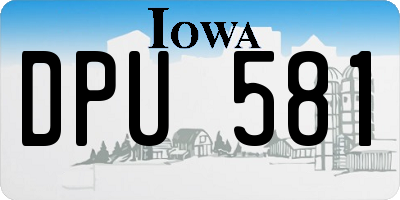 IA license plate DPU581