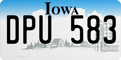 IA license plate DPU583
