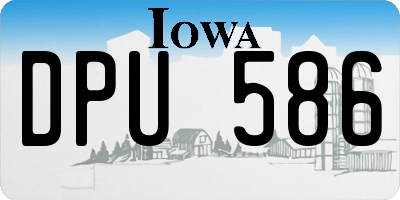 IA license plate DPU586
