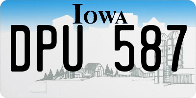 IA license plate DPU587