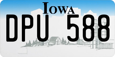 IA license plate DPU588