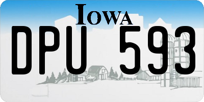 IA license plate DPU593