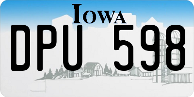 IA license plate DPU598
