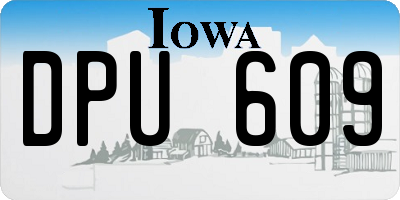 IA license plate DPU609