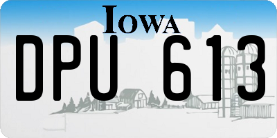 IA license plate DPU613