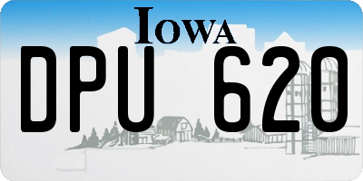 IA license plate DPU620
