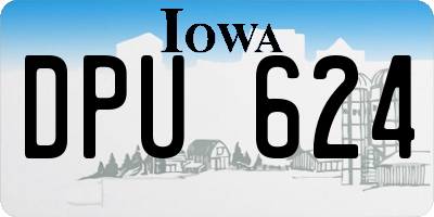 IA license plate DPU624