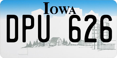 IA license plate DPU626