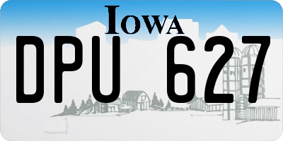 IA license plate DPU627