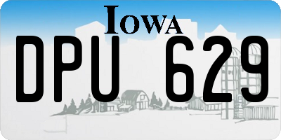 IA license plate DPU629