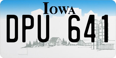 IA license plate DPU641
