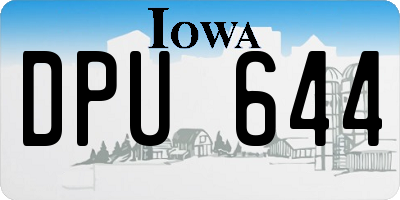IA license plate DPU644