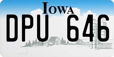 IA license plate DPU646
