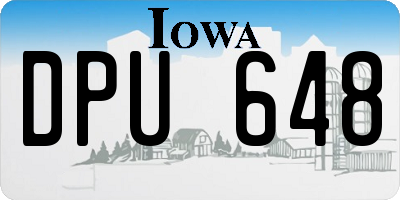 IA license plate DPU648