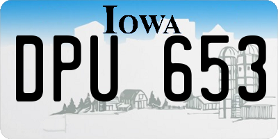 IA license plate DPU653