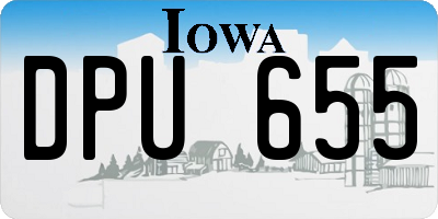 IA license plate DPU655
